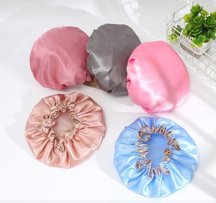 Mixed Layers Bathing Waterproof Shower Cap Color Printing 12x32cm