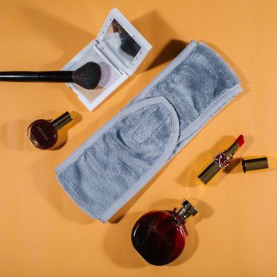 Polyester 9x62cm Face Cleansing Headband Sweat Absorbing